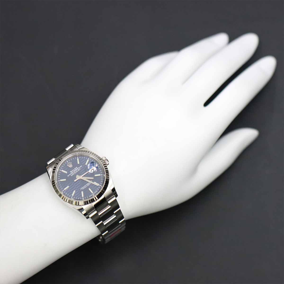 Datejust 126234 Serial Random 750 WG Automatic Blue Dial Mens