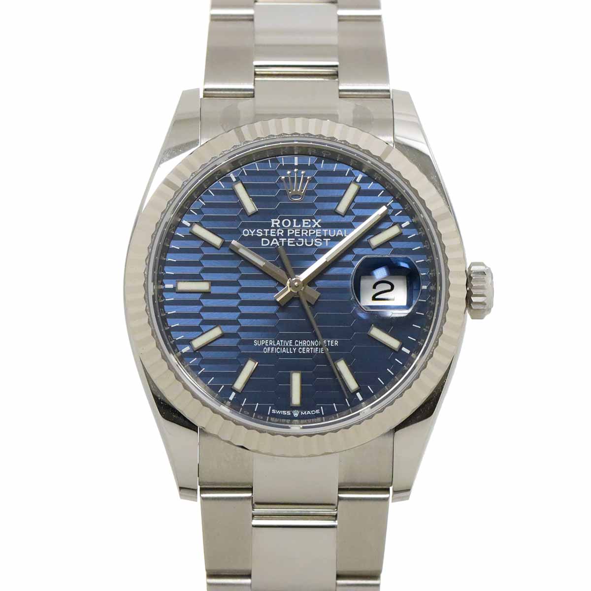 Datejust 126234 Serial Random 750 WG Automatic Blue Dial Mens