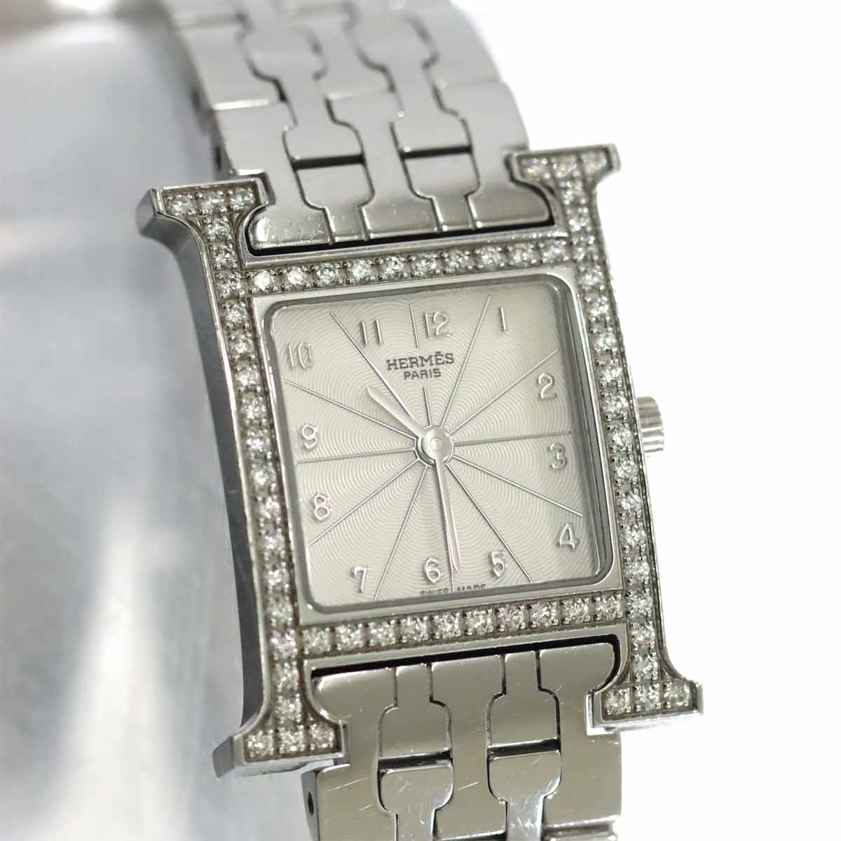 H Watch HH1 230 Bezel Brace Diamond Silver Dial Ladies