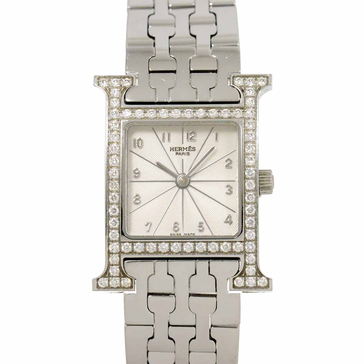 H Watch HH1 230 Bezel Brace Diamond Silver Dial Ladies
