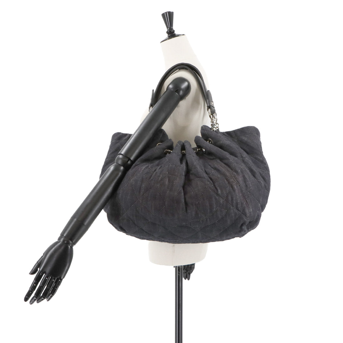 Coco Cabas GM Tote Bag Denim Navy Black A46887 Purse