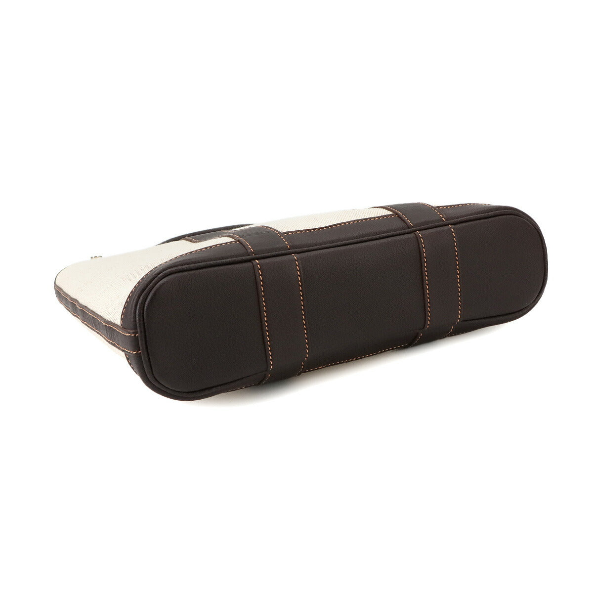 Garden File PM Tote Shoulder Bag Toile H Leather Marron 90265988