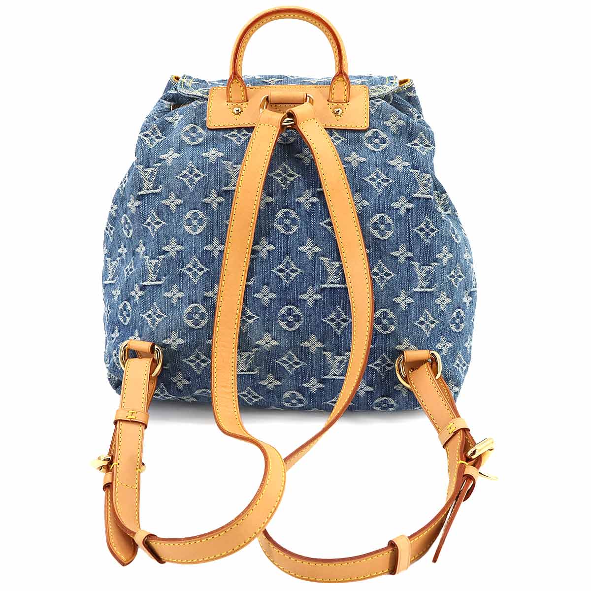 Monogram Denim Sac A Dos GM Backpack Blue M95056 Purse 90265991