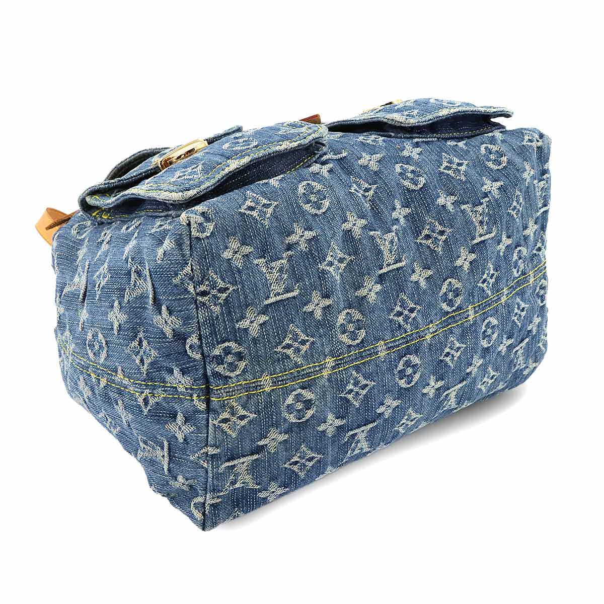 Monogram Denim Sac A Dos GM Backpack Blue M95056 Purse 90265991