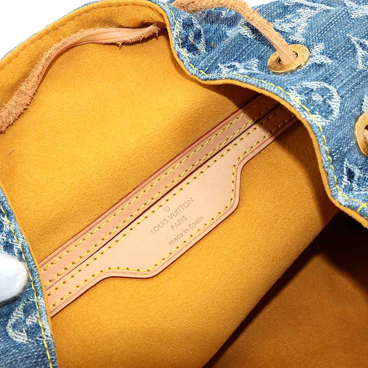 Monogram Denim Sac A Dos GM Backpack Blue M95056 Purse 90265991