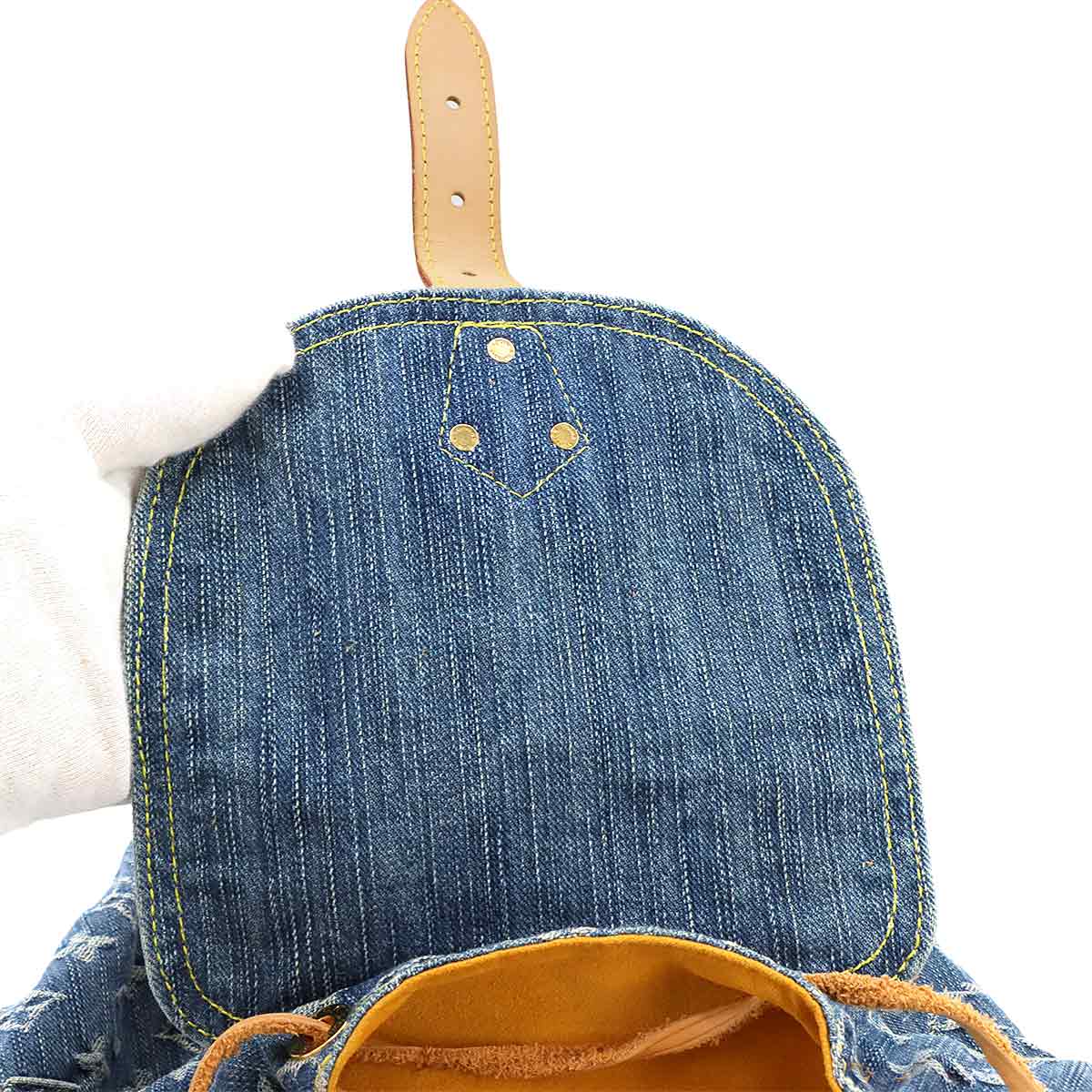Monogram Denim Sac A Dos GM Backpack Blue M95056 Purse 90265991
