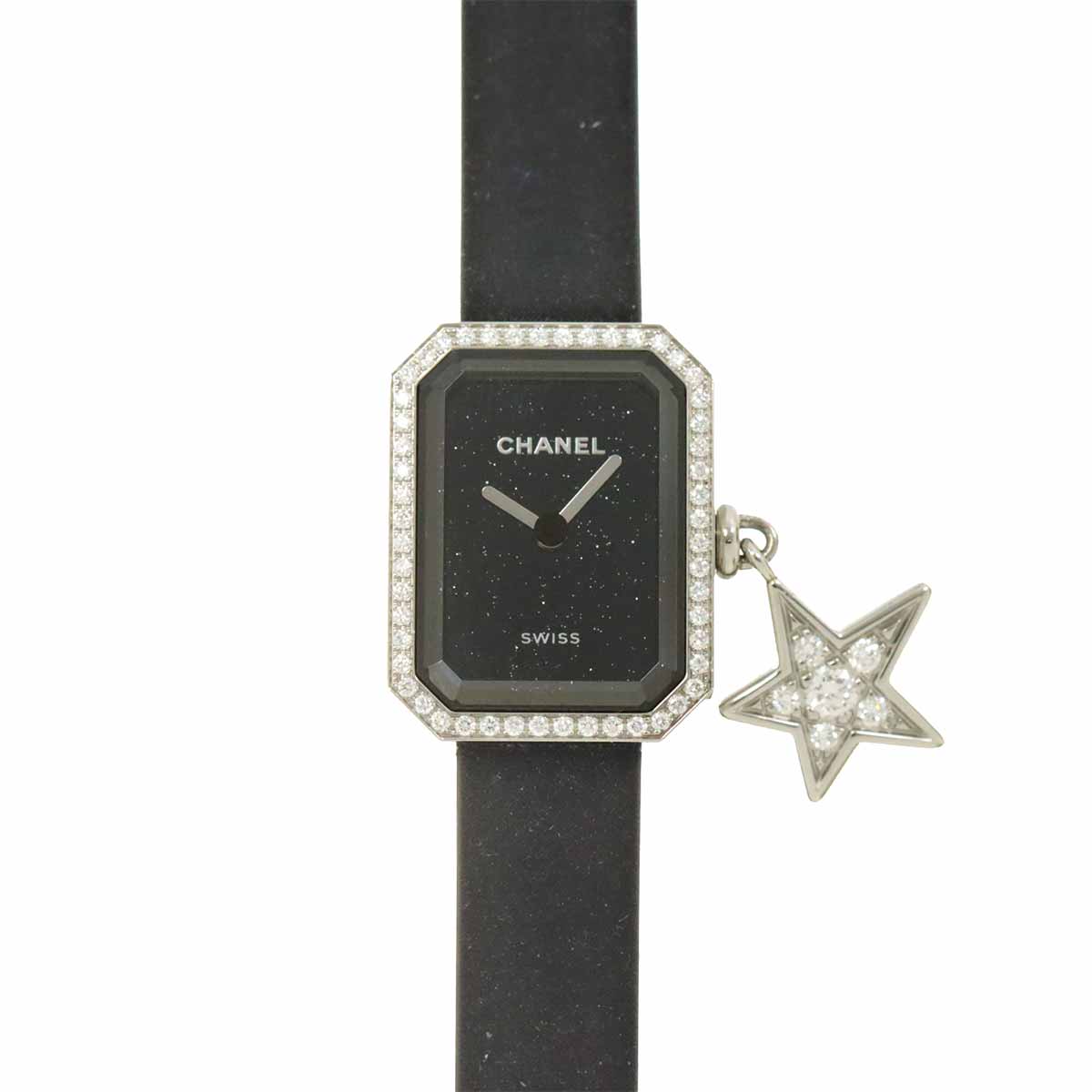 Premiere Lucky Star H7943 Bezel Diamond Quartz Black Dial