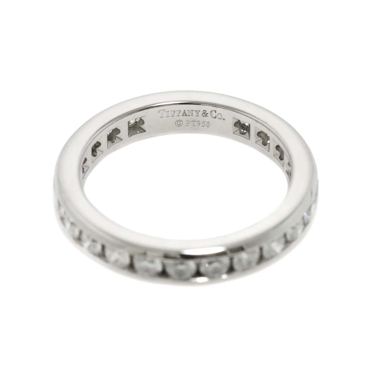 Full Diamond Ring Platinum Size4-4.5(US)