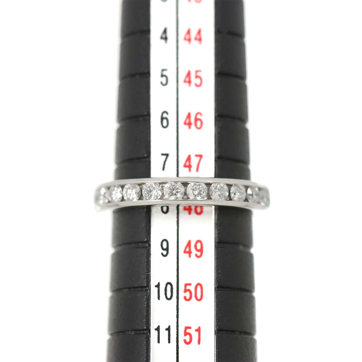 Full Diamond Ring Platinum Size4-4.5(US)