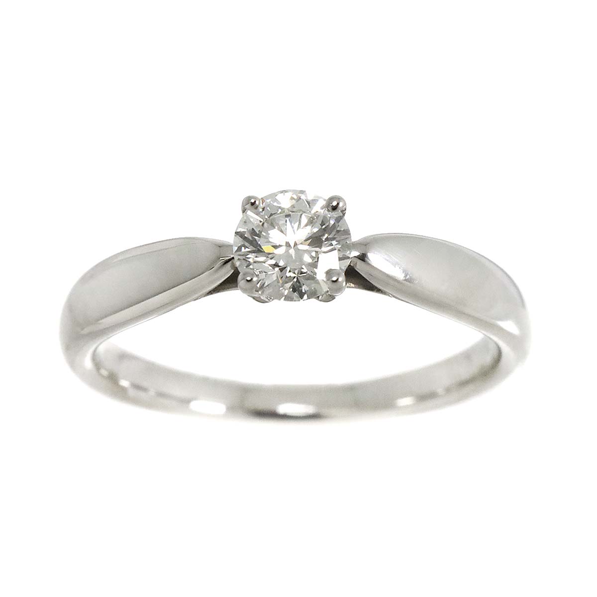 Diamond 0.31ct H/VVS1/3EX Ring Pt Platinum Size4(US)