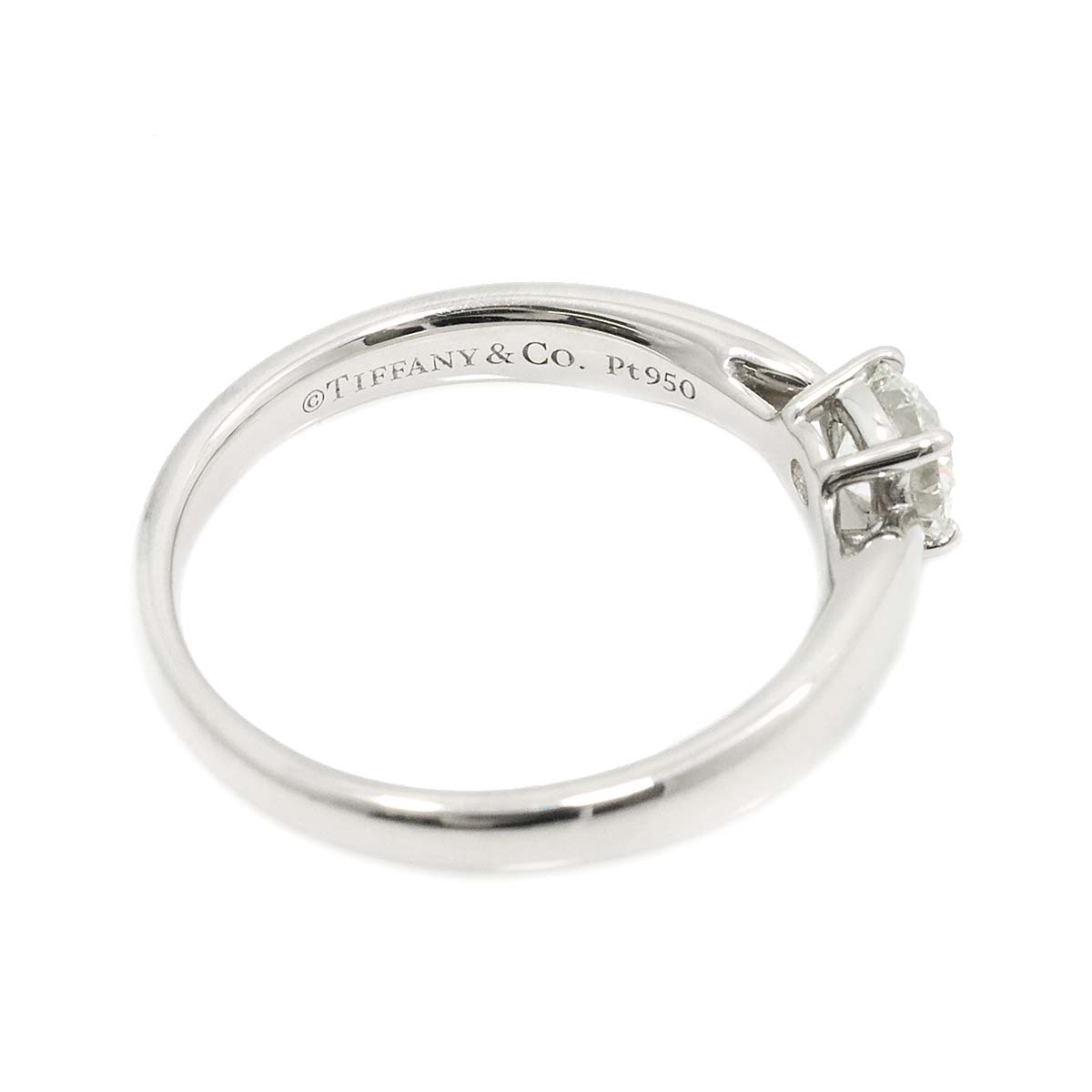 Diamond 0.31ct H/VVS1/3EX Ring Pt Platinum Size4(US)