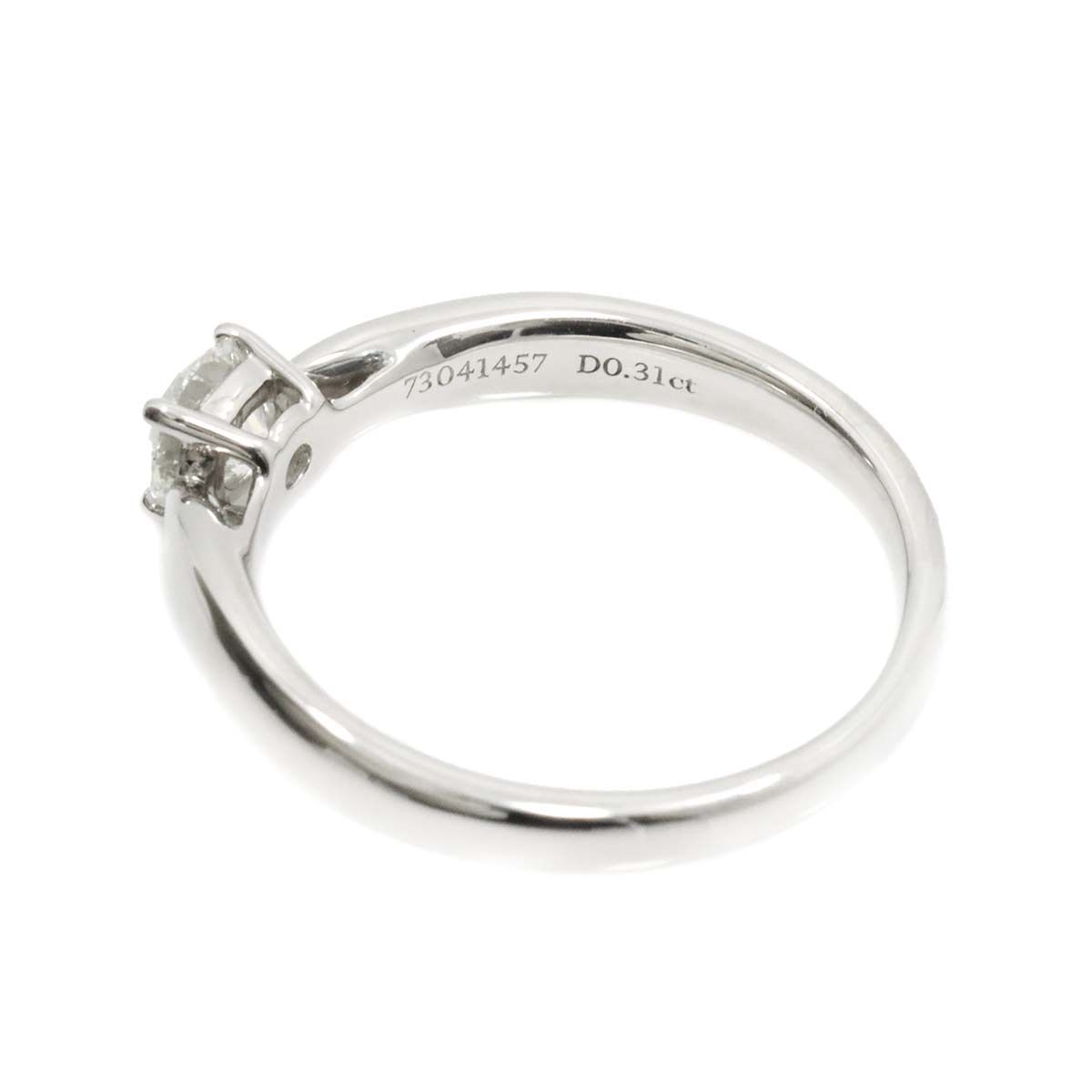 Diamond 0.31ct H/VVS1/3EX Ring Pt Platinum Size4(US)