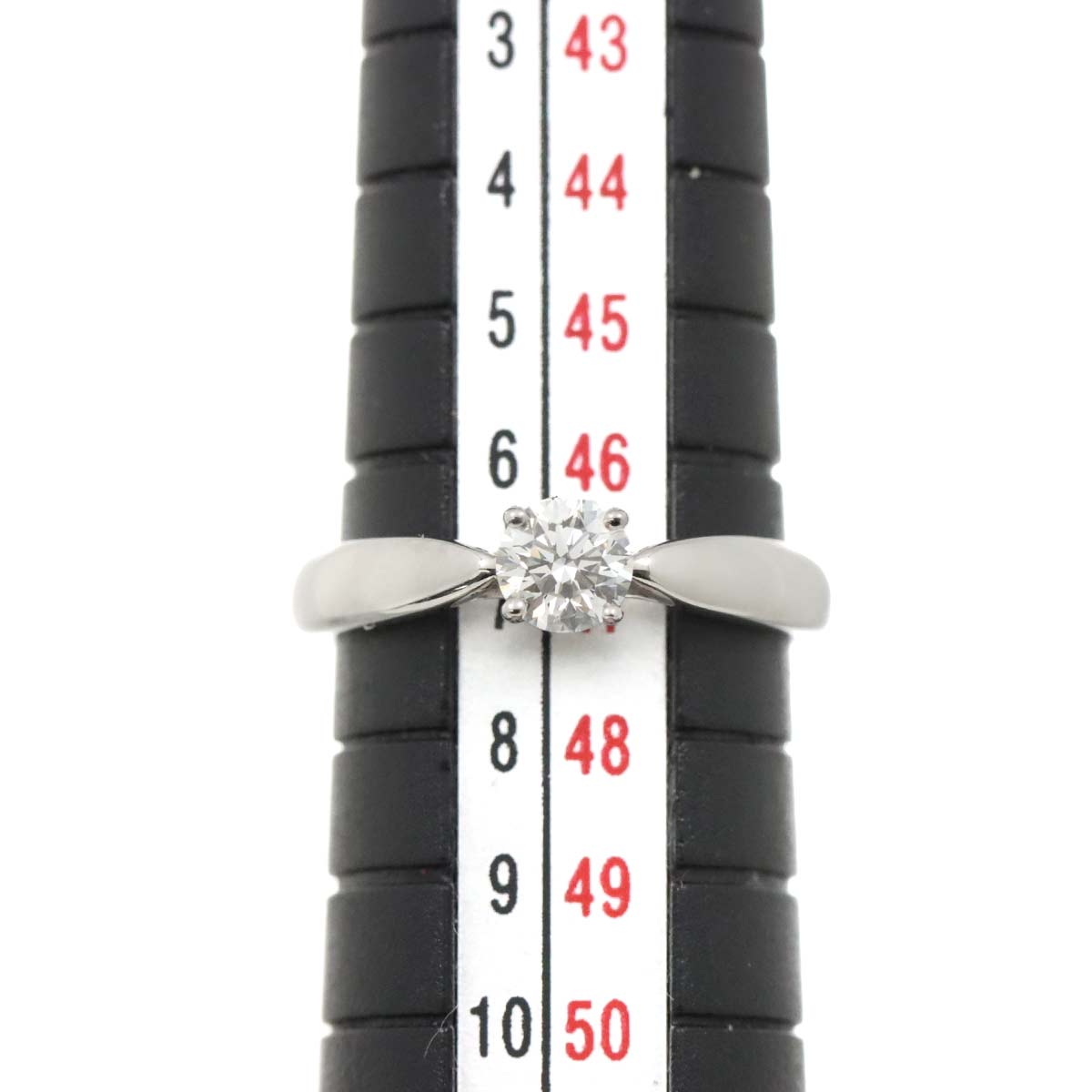 Diamond 0.31ct H/VVS1/3EX Ring Pt Platinum Size4(US)