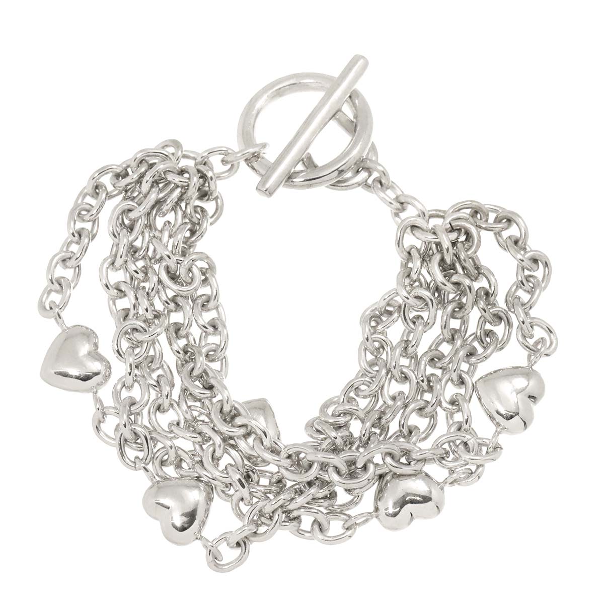 Chain Heart Bracelet SV 925 Silver