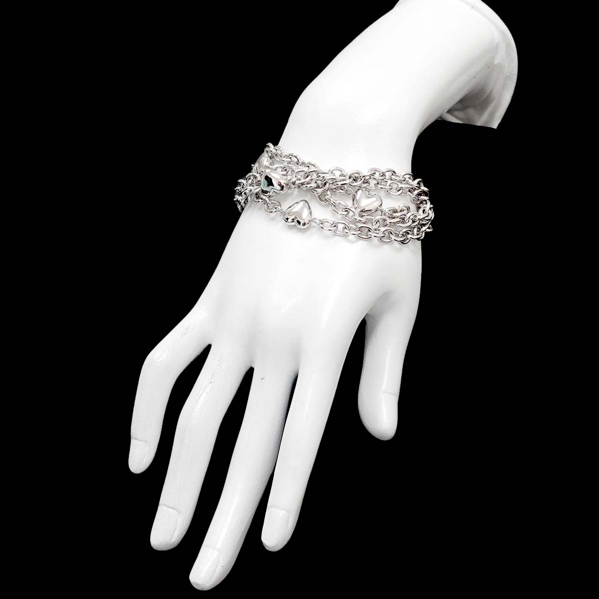 Chain Heart Bracelet SV 925 Silver