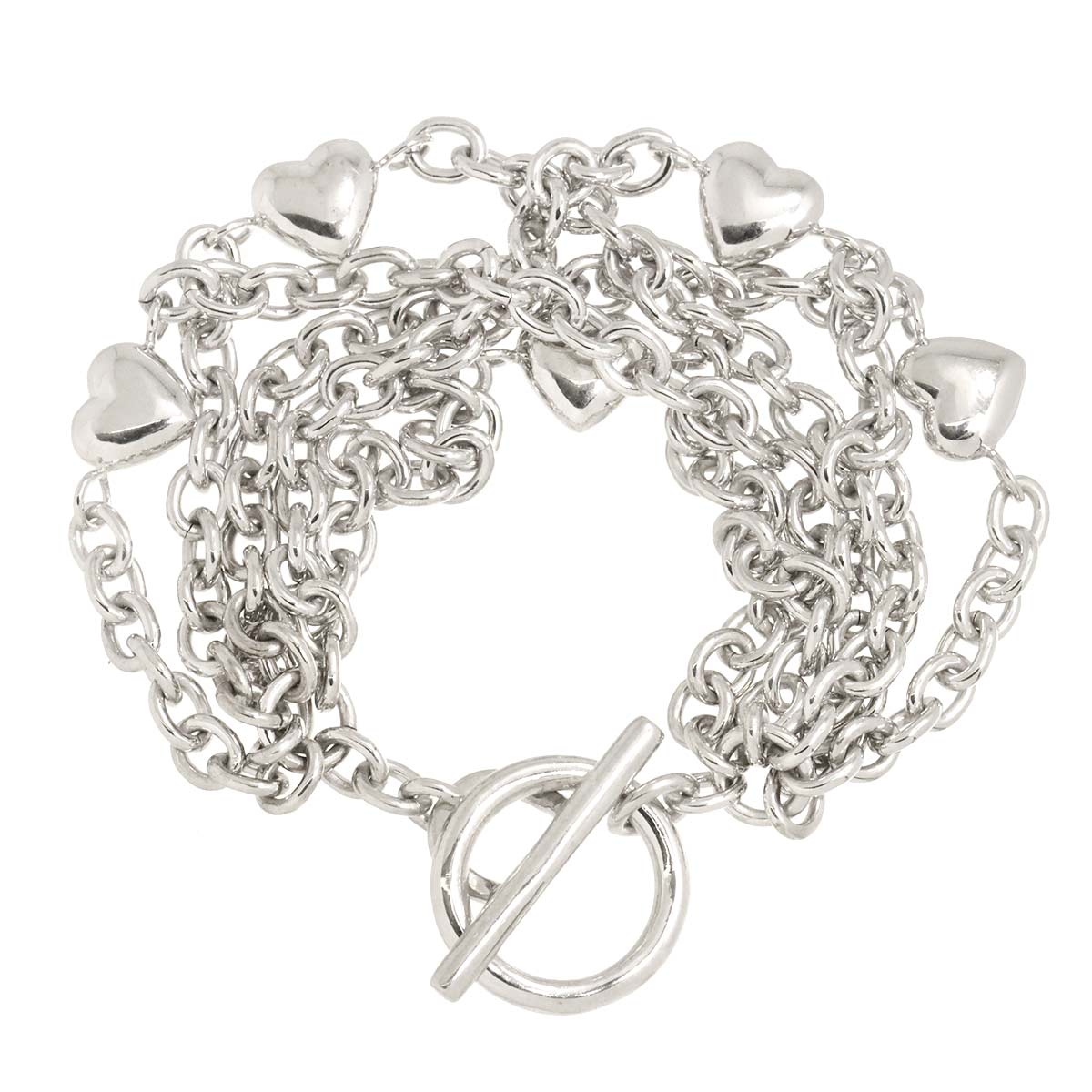 Chain Heart Bracelet SV 925 Silver
