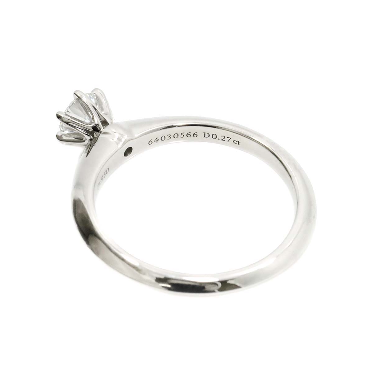 Diamond 0.27ct Ring Platinum Size4.5(US)