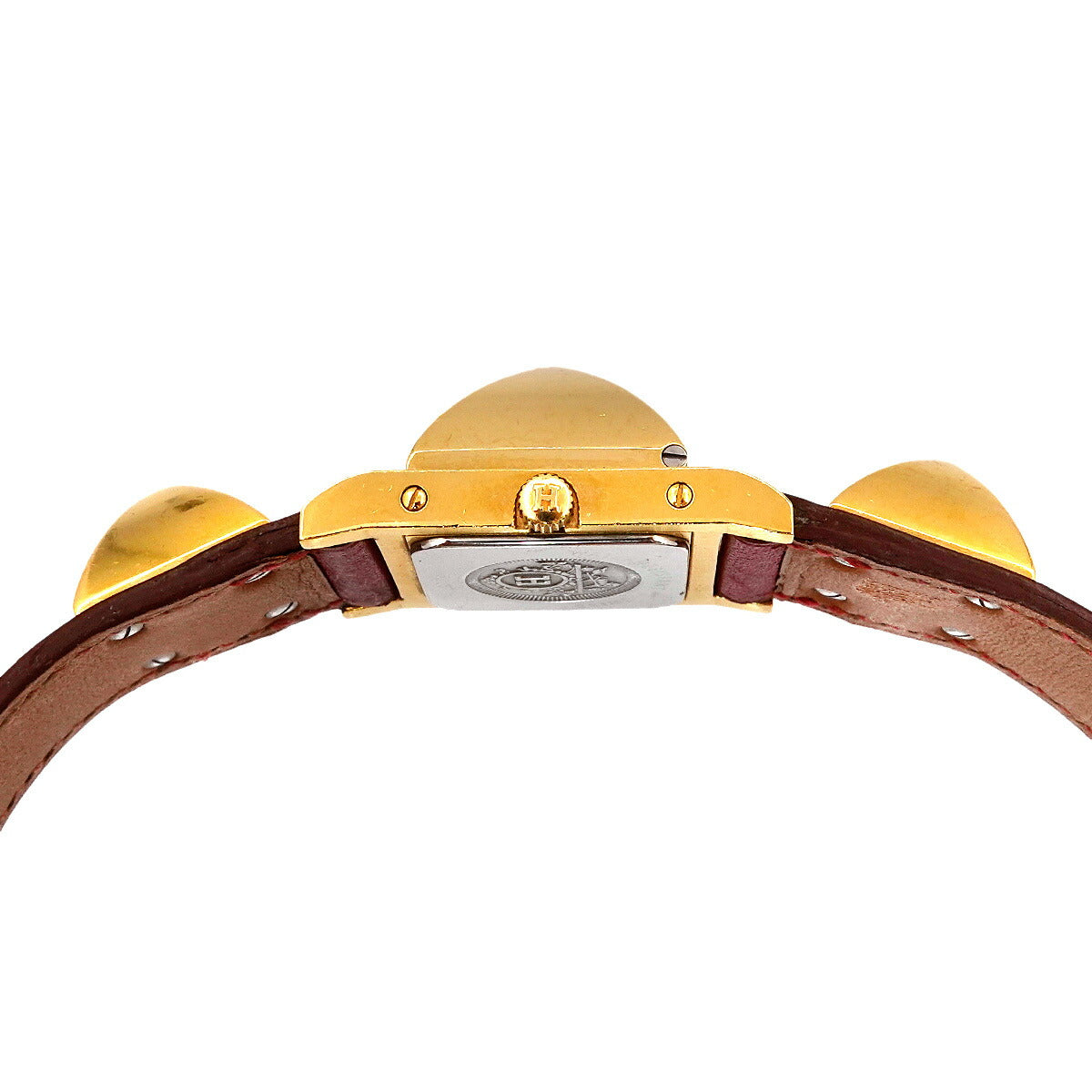 Medor Vintage pyramid Gold studs Quartz White Dial Ladies