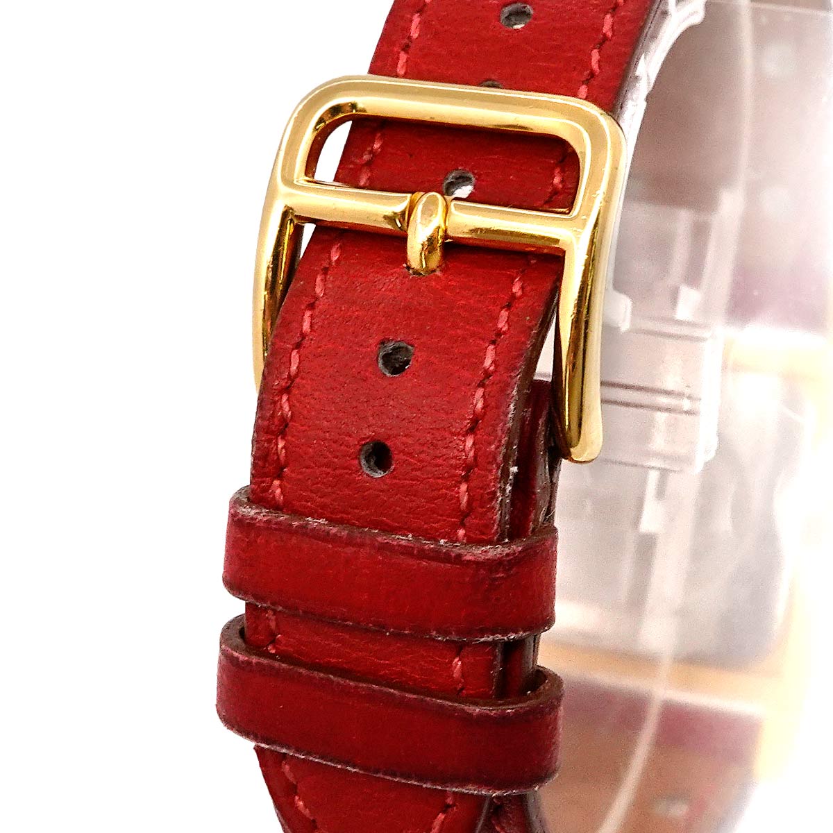 Medor Vintage pyramid Gold studs Quartz White Dial Ladies