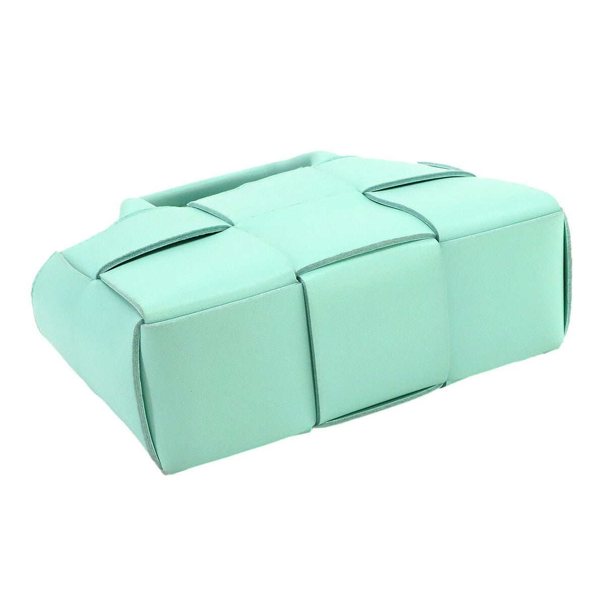 BOTTEGA VENETA Intrecciato Candy Arco Tote Shoulder Bag Leather Blue