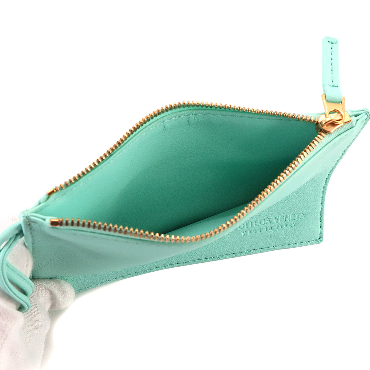 BOTTEGA VENETA Intrecciato Candy Arco Tote Shoulder Bag Leather Blue