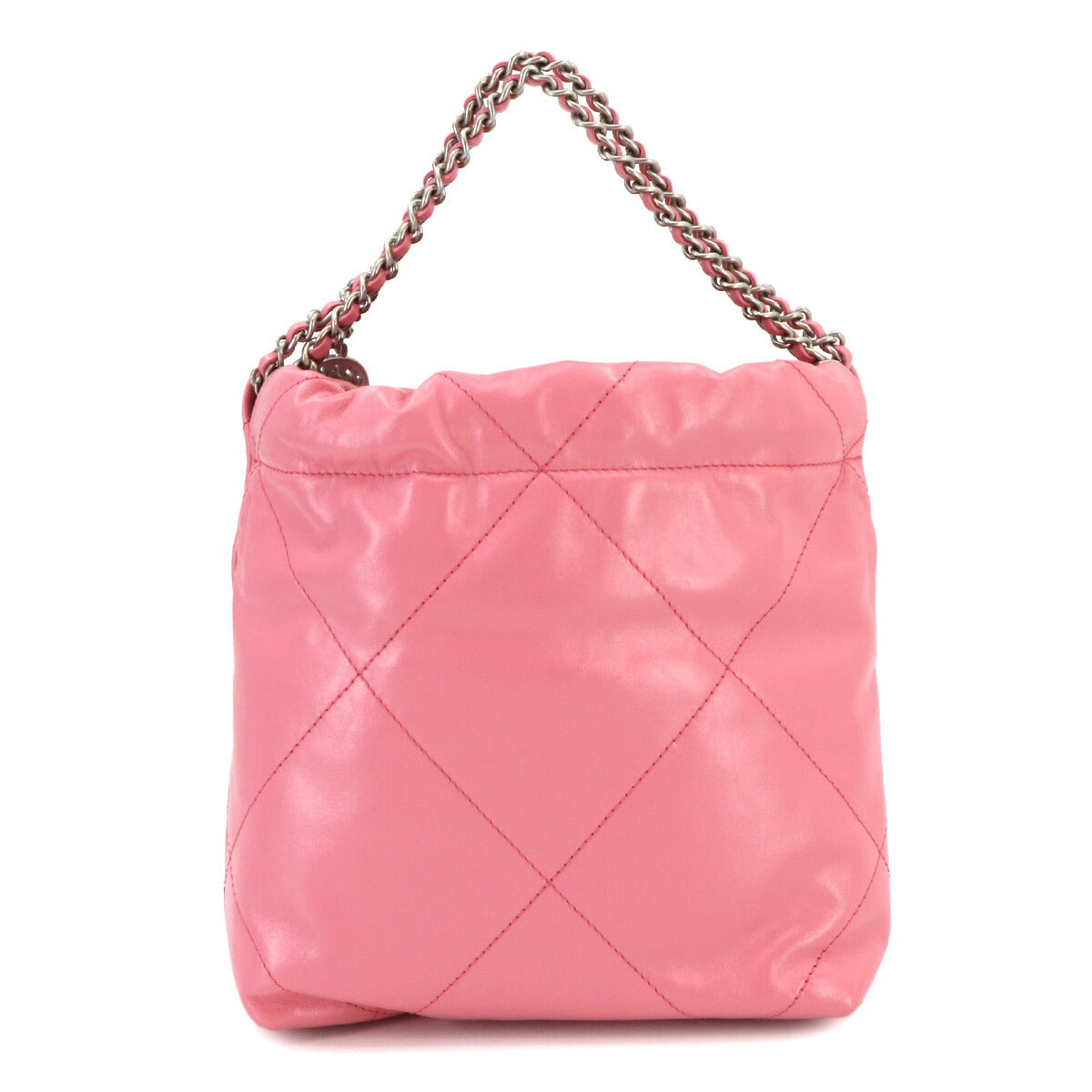 CHANEL 22 Mini Chain Hand Shoulder Bag Leather Pink AS3980 Purse