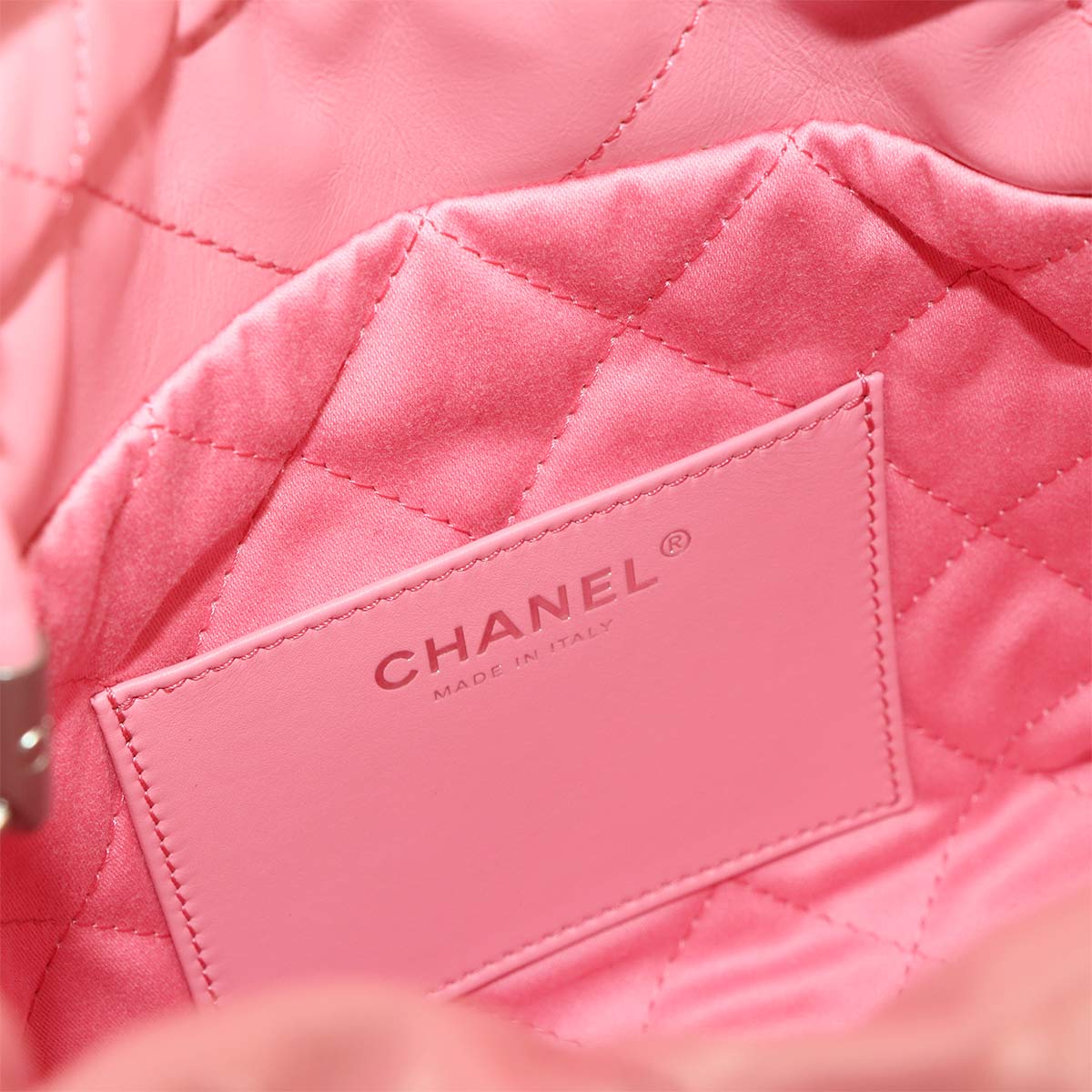 CHANEL 22 Mini Chain Hand Shoulder Bag Leather Pink AS3980 Purse