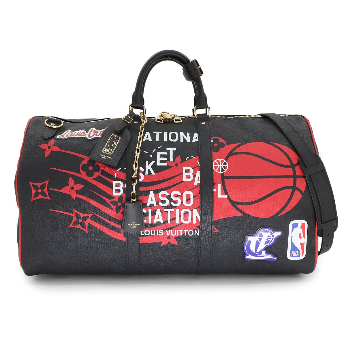 Monogram Keepall Bandouliere 55 leather Black NBA M58516 90267154