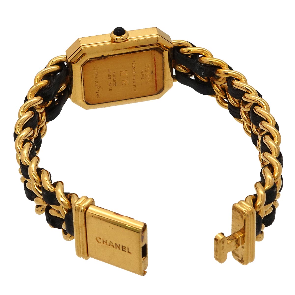 Premiere Size L H0001 Vintage Quartz Black Dial Ladies Watch