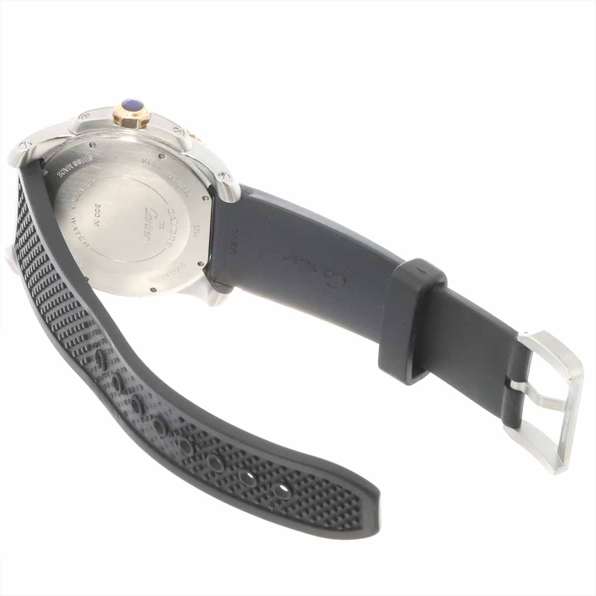 Caliber de cartier diver W7100055 Black Dial 750 PG Mens