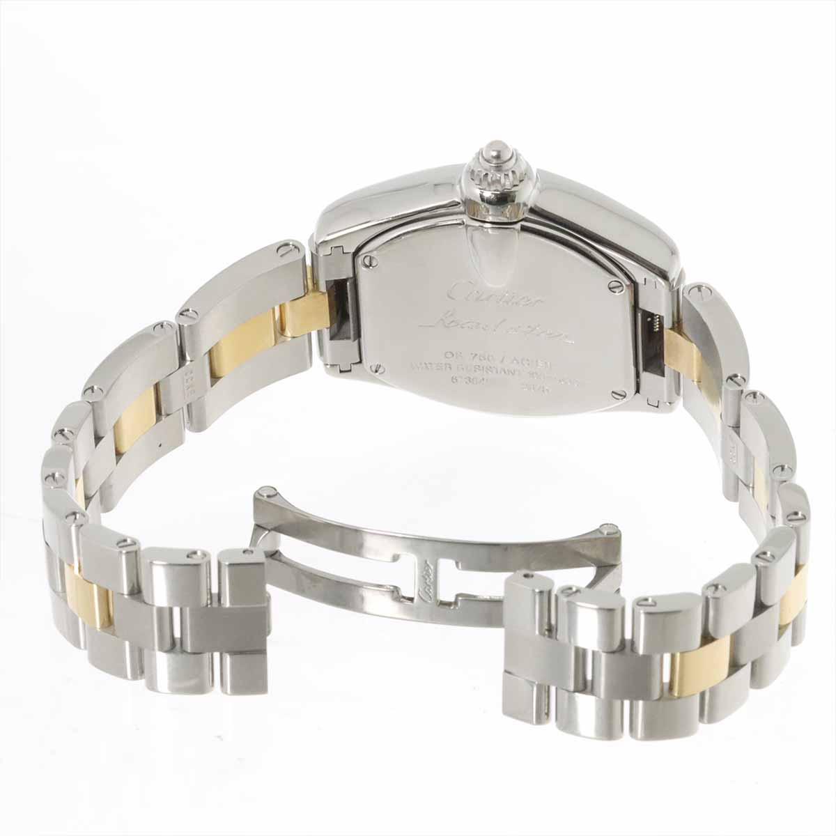 Roadster SM W62026Y4 Date K18YG Quartz Silver Dial Ladies