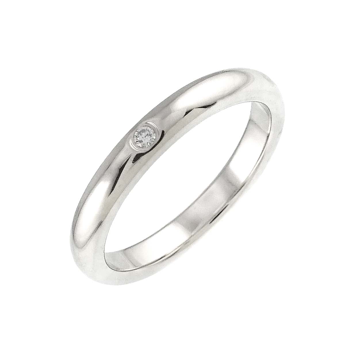 Stacking Band Ring Diamond 1P Platinum Size5-5.25(US)
