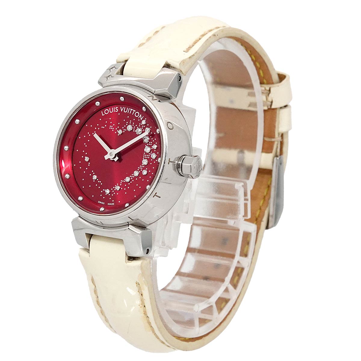 Tambour Attraction heart Diamond Q12M2 Red Dial Ladies