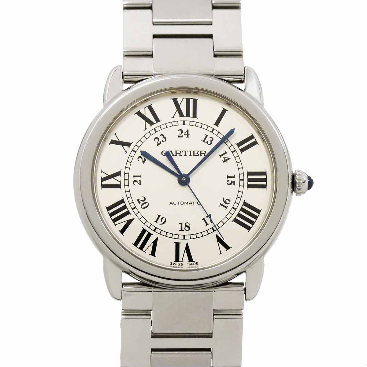 Rondesolo De Cartier WSRN0012 Automatic Silver Dial Mens