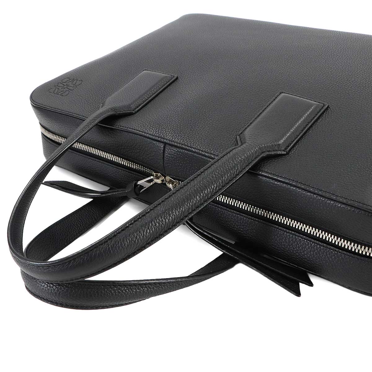 Goya Briefcase Business Shoulder Bag Leather Black