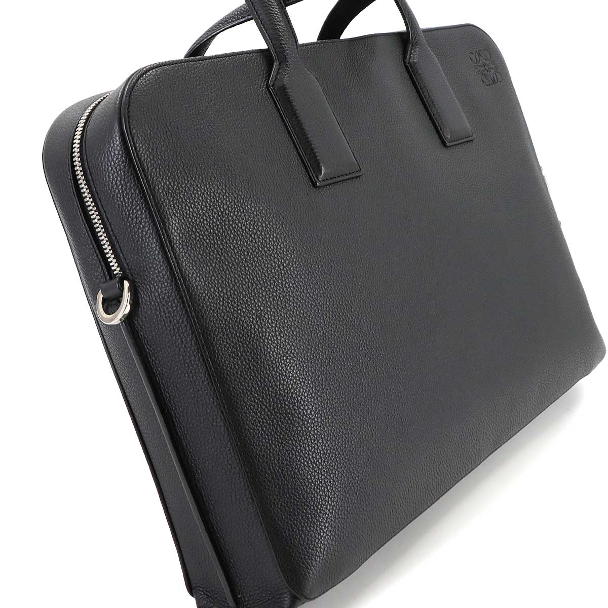 Goya Briefcase Business Shoulder Bag Leather Black