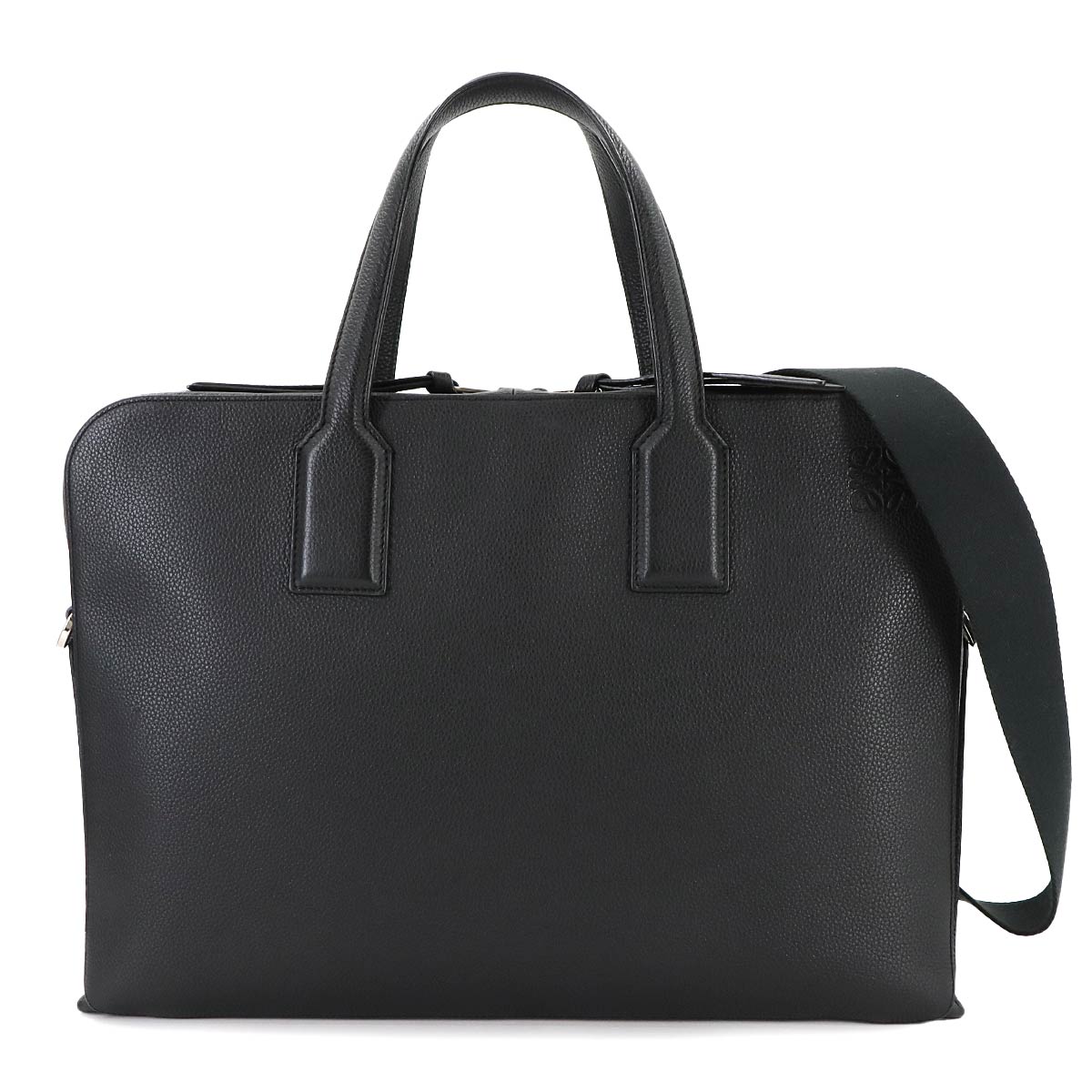 Goya Briefcase Business Shoulder Bag Leather Black