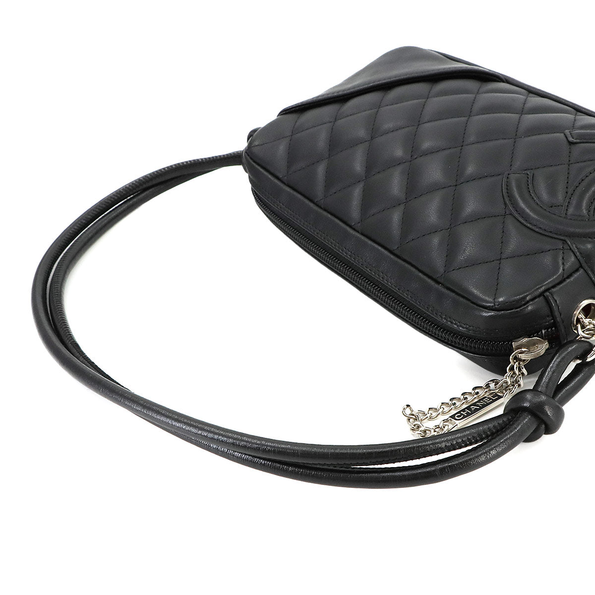 Cambon Line Shoulder Bag Leather Black A25175 Coco Logos
