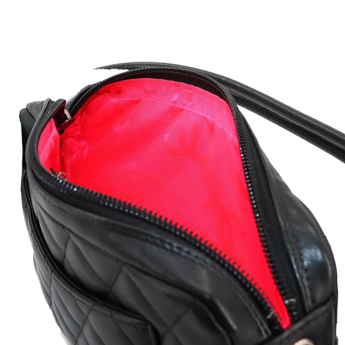 Cambon Line Shoulder Bag Leather Black A25175 Coco Logos