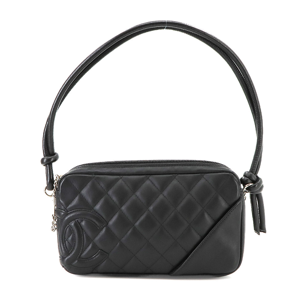 Cambon Line Shoulder Bag Leather Black A25175 Coco Logos