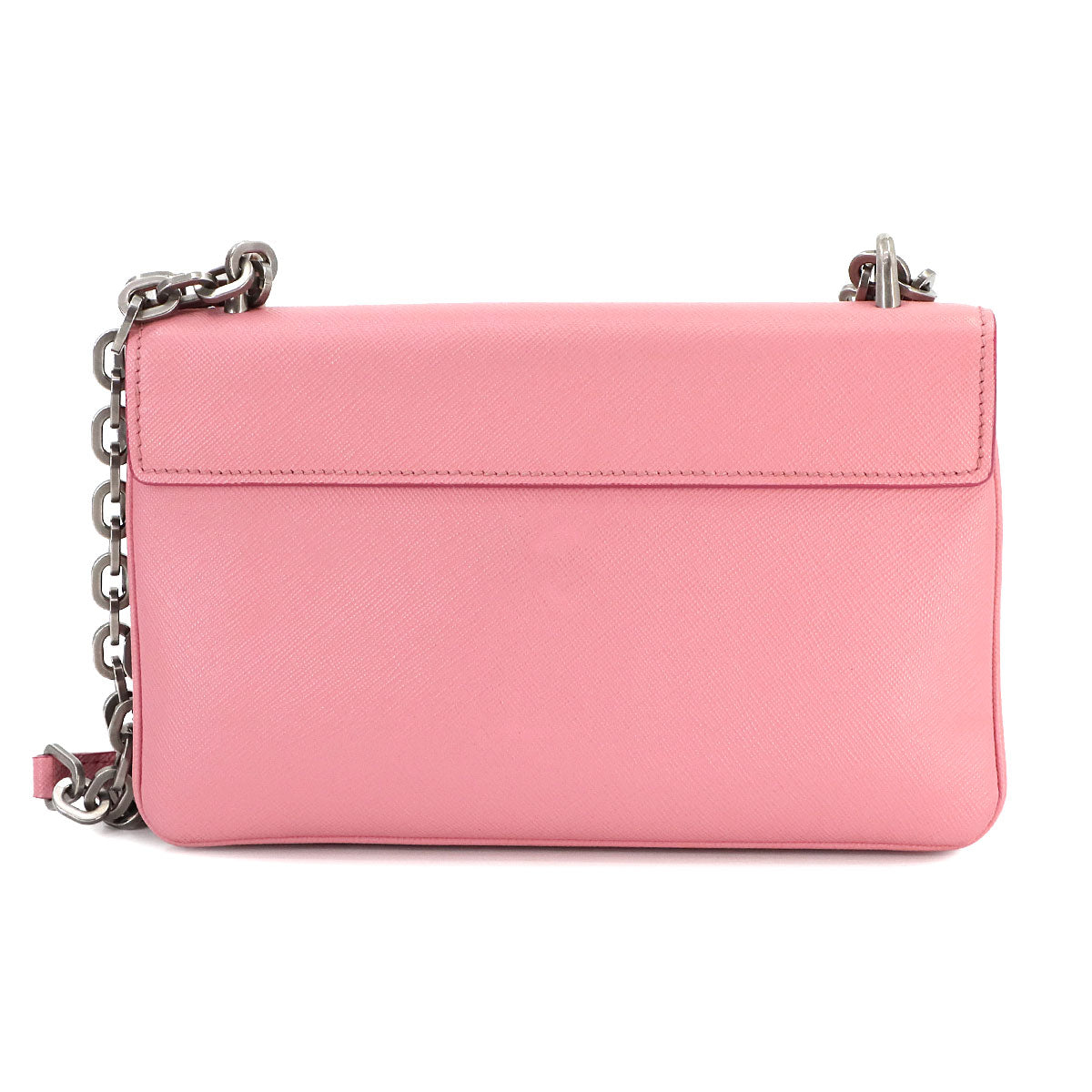 Shoulder Bag Saffiano Leather Pink 1BD009 Purse