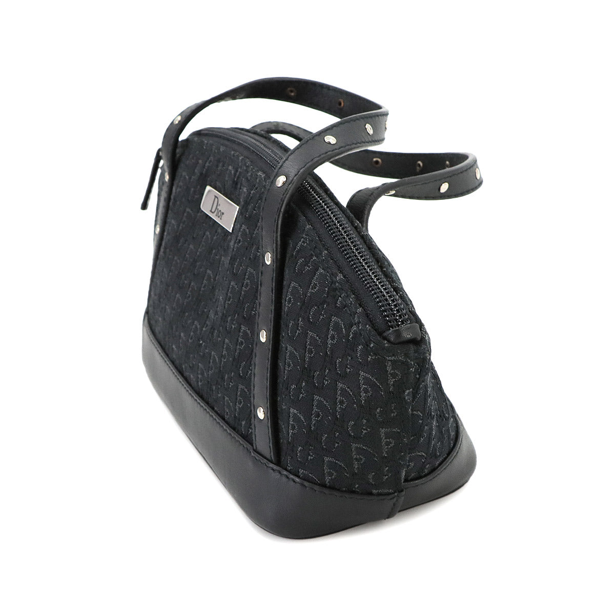 Street Chic Trotter Hand Bag Canvas Leather Black