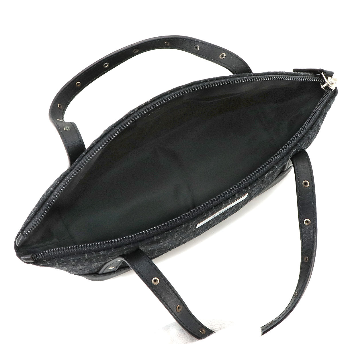 Street Chic Trotter Hand Bag Canvas Leather Black