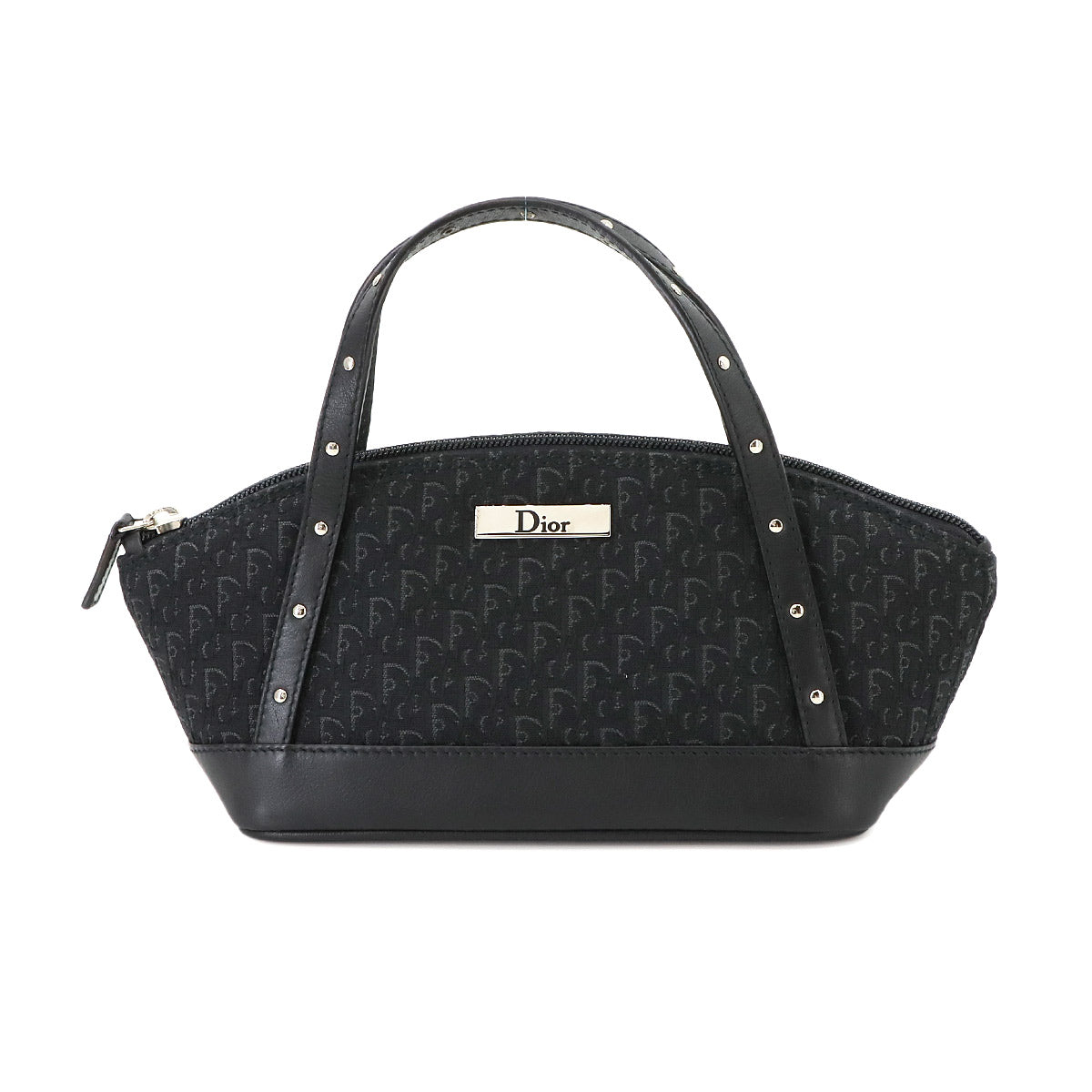 Street Chic Trotter Hand Bag Canvas Leather Black