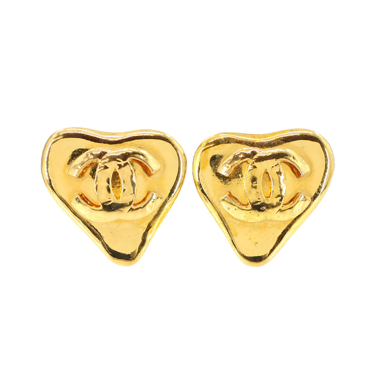Heart Cocomark Earrings Gold 93P Accessory Vintage