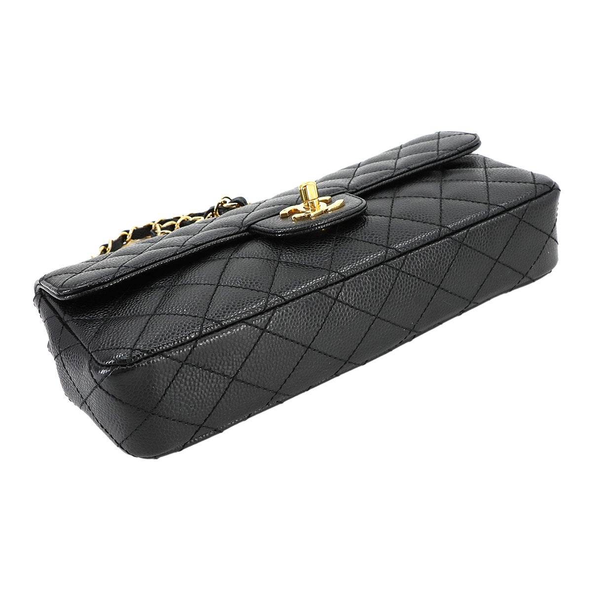 CMatelasse Chain Shoulder Bag Leather Black