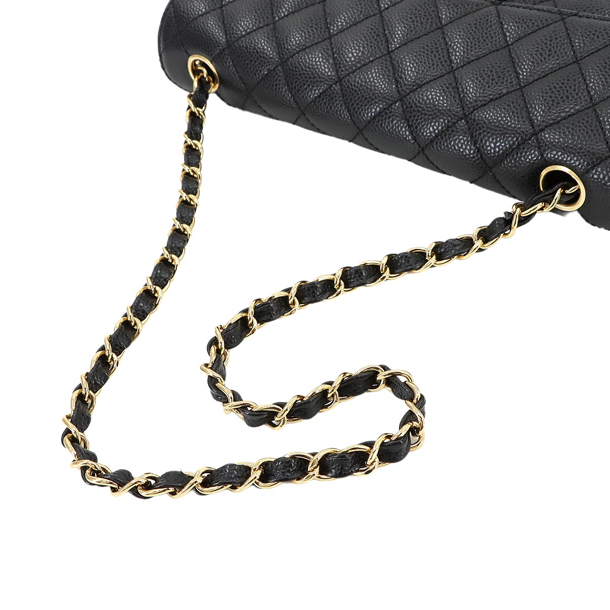 CMatelasse Chain Shoulder Bag Leather Black