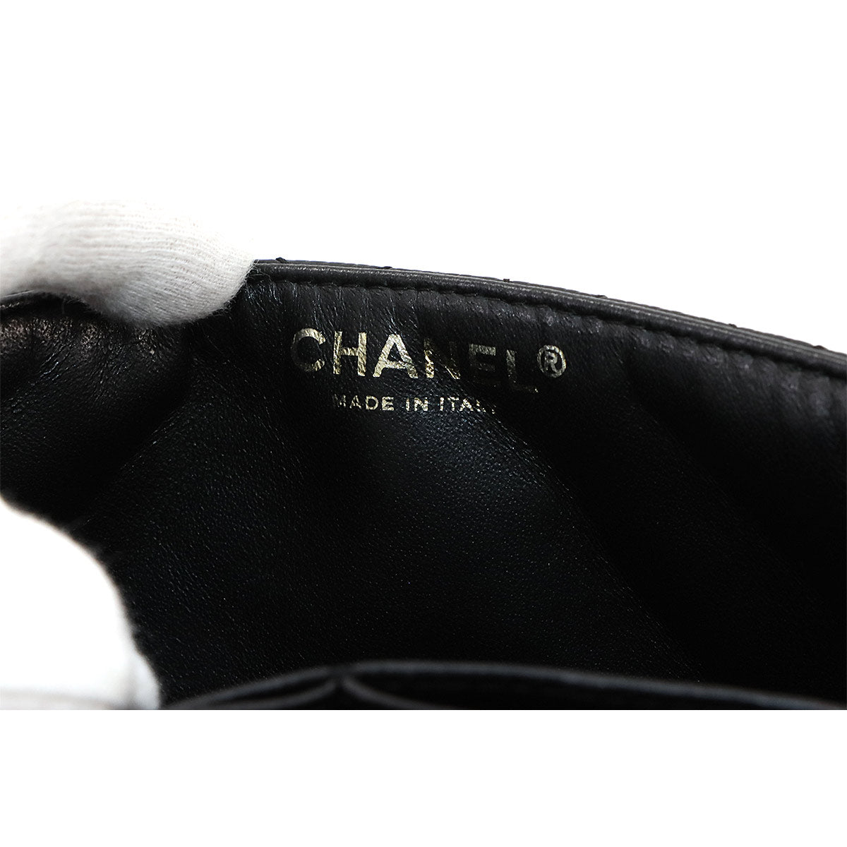 CMatelasse Chain Shoulder Bag Leather Black