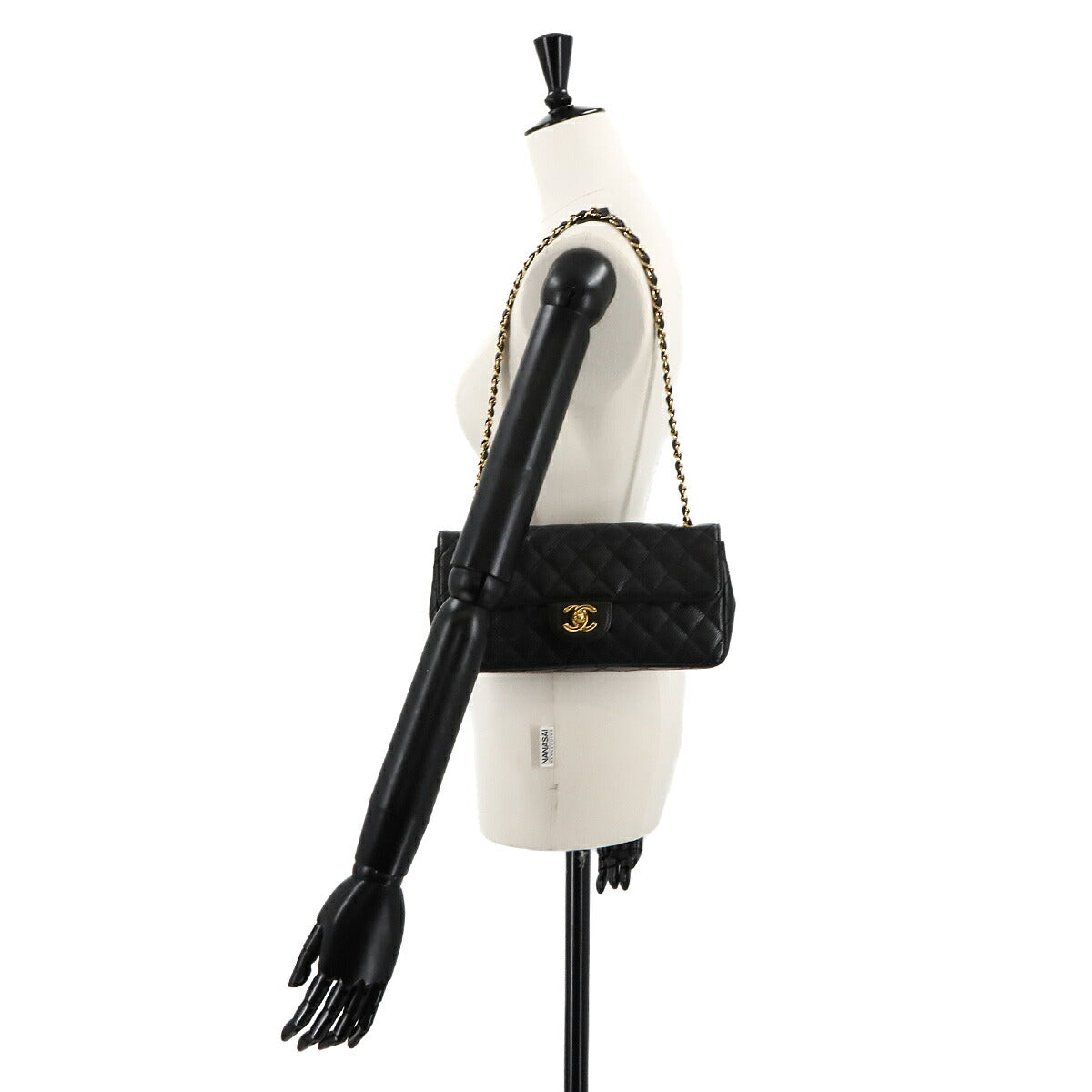 CMatelasse Chain Shoulder Bag Leather Black