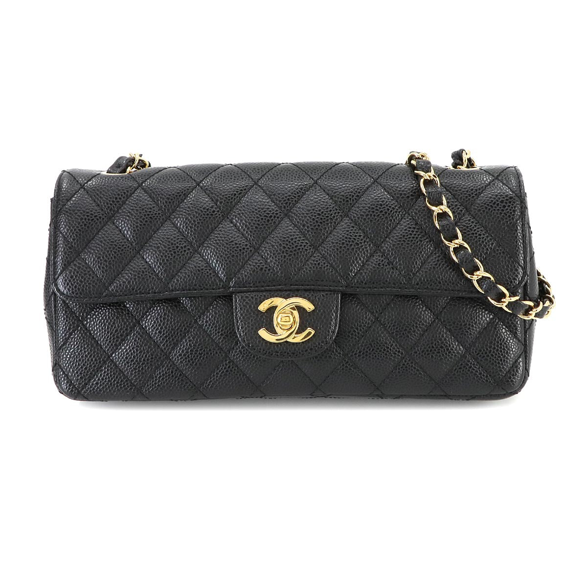 CMatelasse Chain Shoulder Bag Leather Black